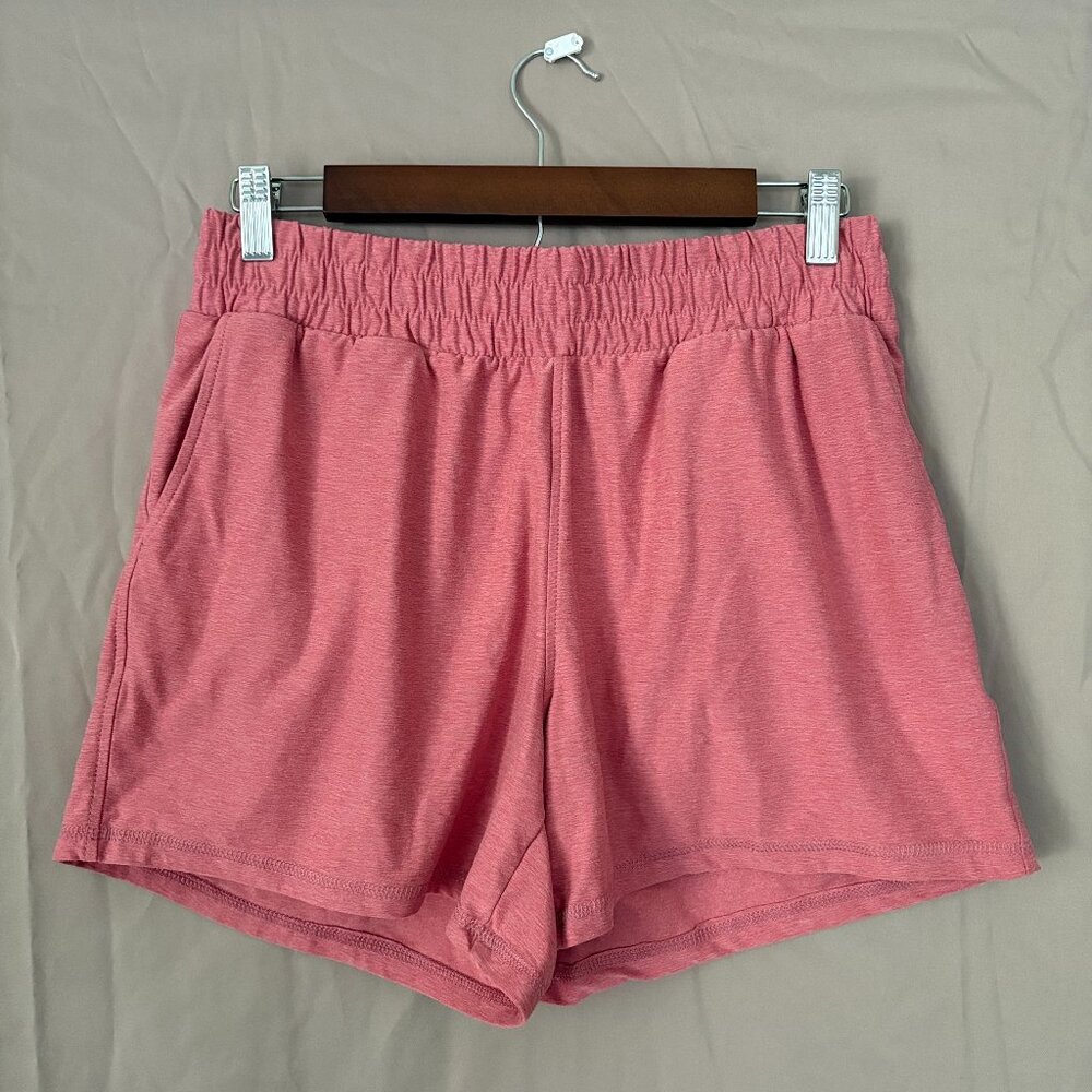 Athetic Womens Buttercore Shorts Size 8-10 Blush Pink Athlesiure Gym Sporty Soft